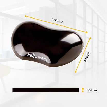 Fellowes Wrist Rest - Crystals Gel Wrist Rest with Non Slip Rubber Base - Ergonomic Mouse Mat Wrist Support, Keyboard Wrist Rest for Computer, Laptop, Home Office Use