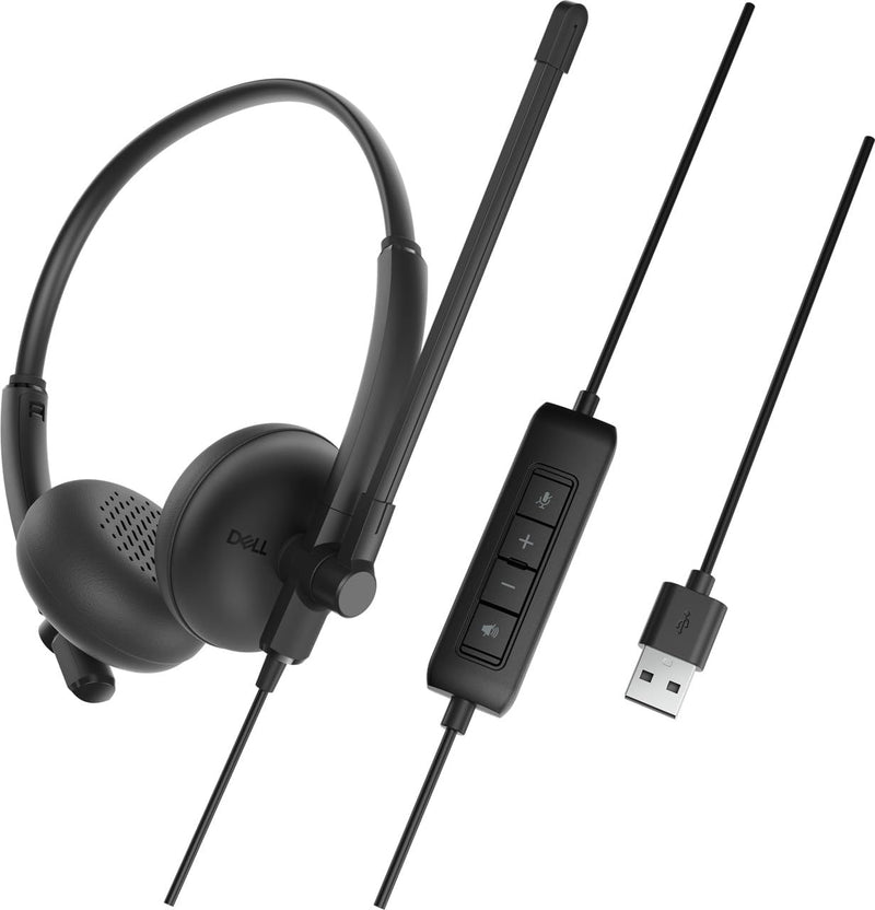 Dell Wired Headset Wh125 - Headset - On-Ear - Wired - Usb-A - Black