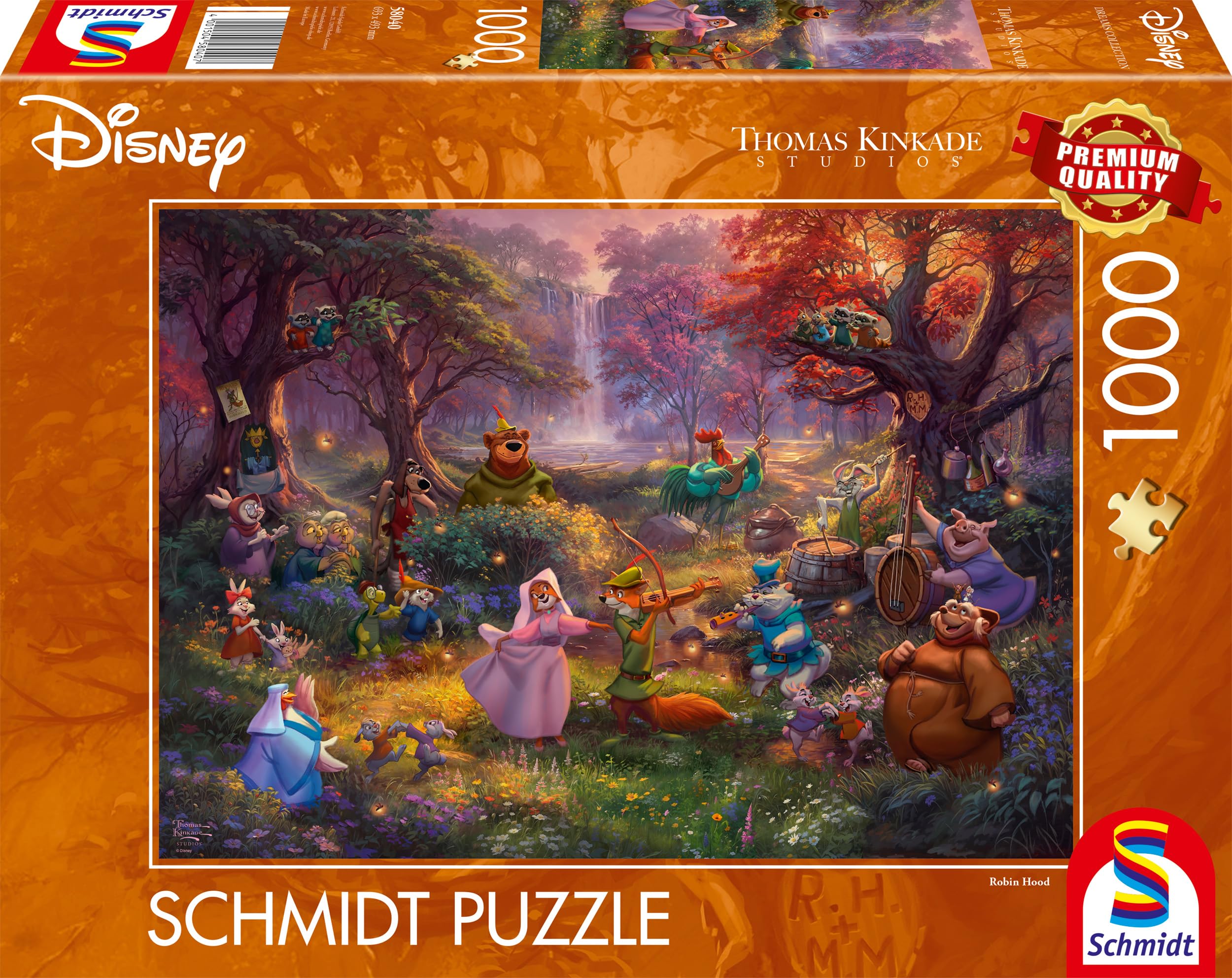 Schmidt | Thomas Kinkade: Disney Robin Hood | 1000 Piece Jigsaw Puzzle | Ages 14+ | 1+ Players