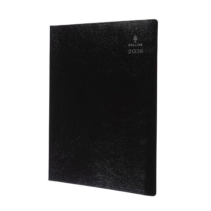 Collins - Leadership - 2026 12 Month Calendar Year Planner, Week-To-View with 1/4 Hourly Appointments Diary, A4 - Black (CP6740.99-26