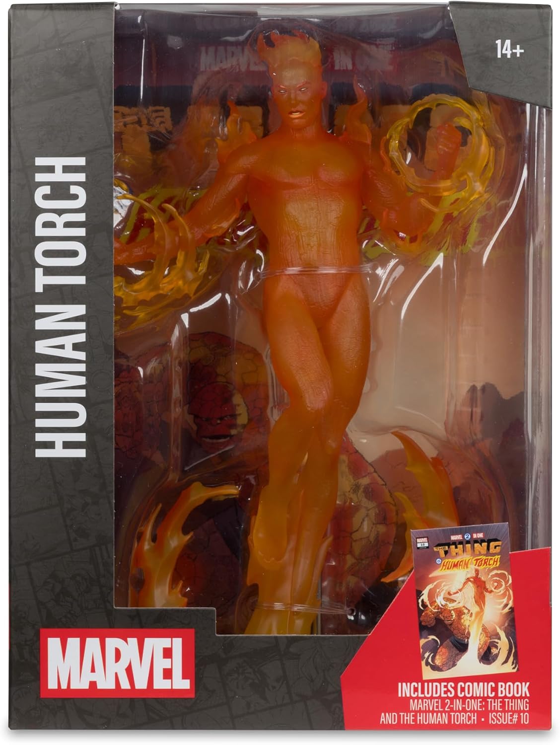 McFarlane Marvel Human Torch 1:6th Scale Collectible with Scene (Marvel 2-in-One #10) Toys
