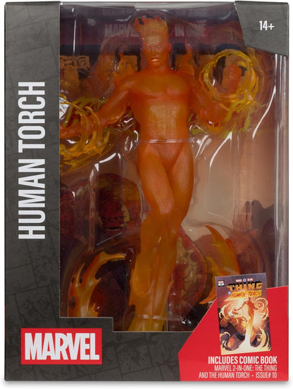 McFarlane Marvel Human Torch 1:6th Scale Collectible with Scene (Marvel 2-in-One #10) Toys