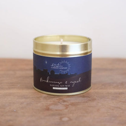 Comfort & Joy Frankincense & Myrrh Scented Candle in a Tin