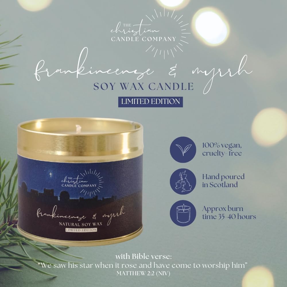 Comfort & Joy Frankincense & Myrrh Scented Candle in a Tin