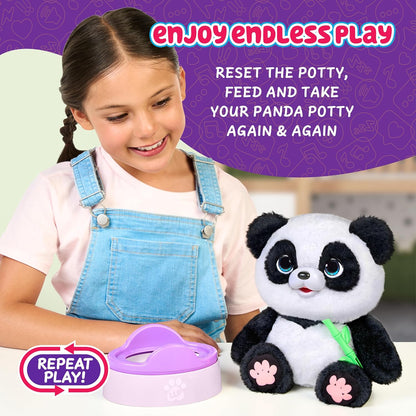 Little Live Pets My Baby Panda ChuChu|Interactive Pet with 50+ Sounds & Reactions, Kicks Feet, Poops, Giggles & More – Includes Potty & Repeat Play – Fun & Adorable Gift for Kids