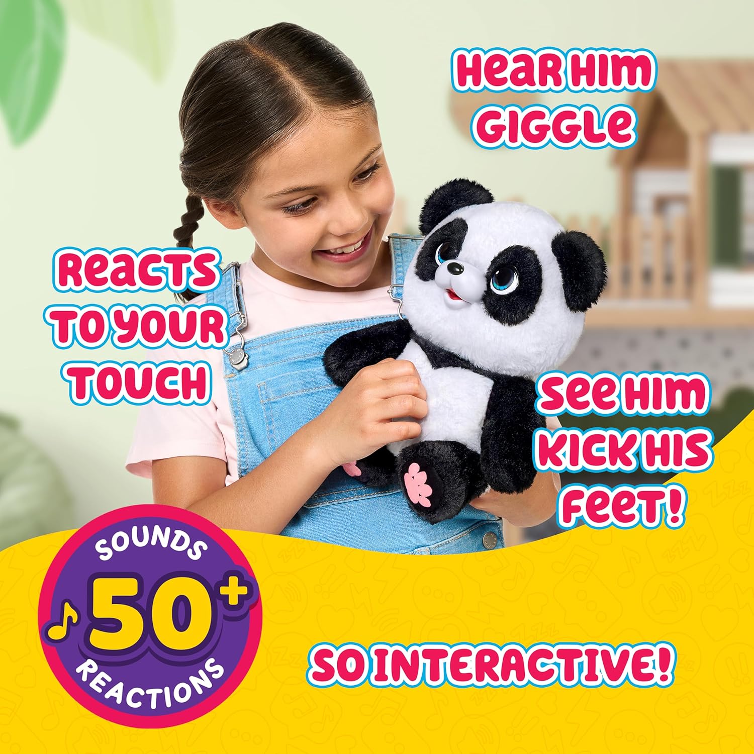 Little Live Pets My Baby Panda ChuChu|Interactive Pet with 50+ Sounds & Reactions, Kicks Feet, Poops, Giggles & More – Includes Potty & Repeat Play – Fun & Adorable Gift for Kids