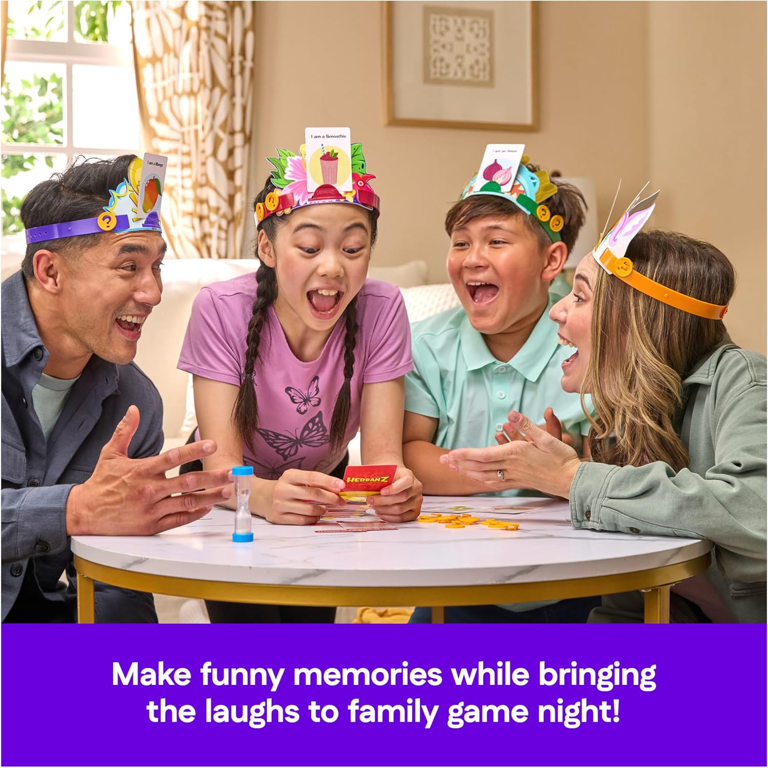 Spin Master Games, Hedbanz 3rd Edition 2025 with New Cards & Headbands, Picture Guessing Card Game, Quick Questions & Fast Fun, Easy to Play for Family & Kids, 2-6 Players, for Ages 6 & Up