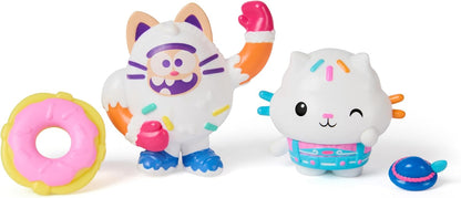 Gabby's Dollhouse: The Movie, Cakey Cat and Cookie Bobby, Toy Figures with 2 Accessories, Kids Toys for Girls and Boys Ages 3 and Up