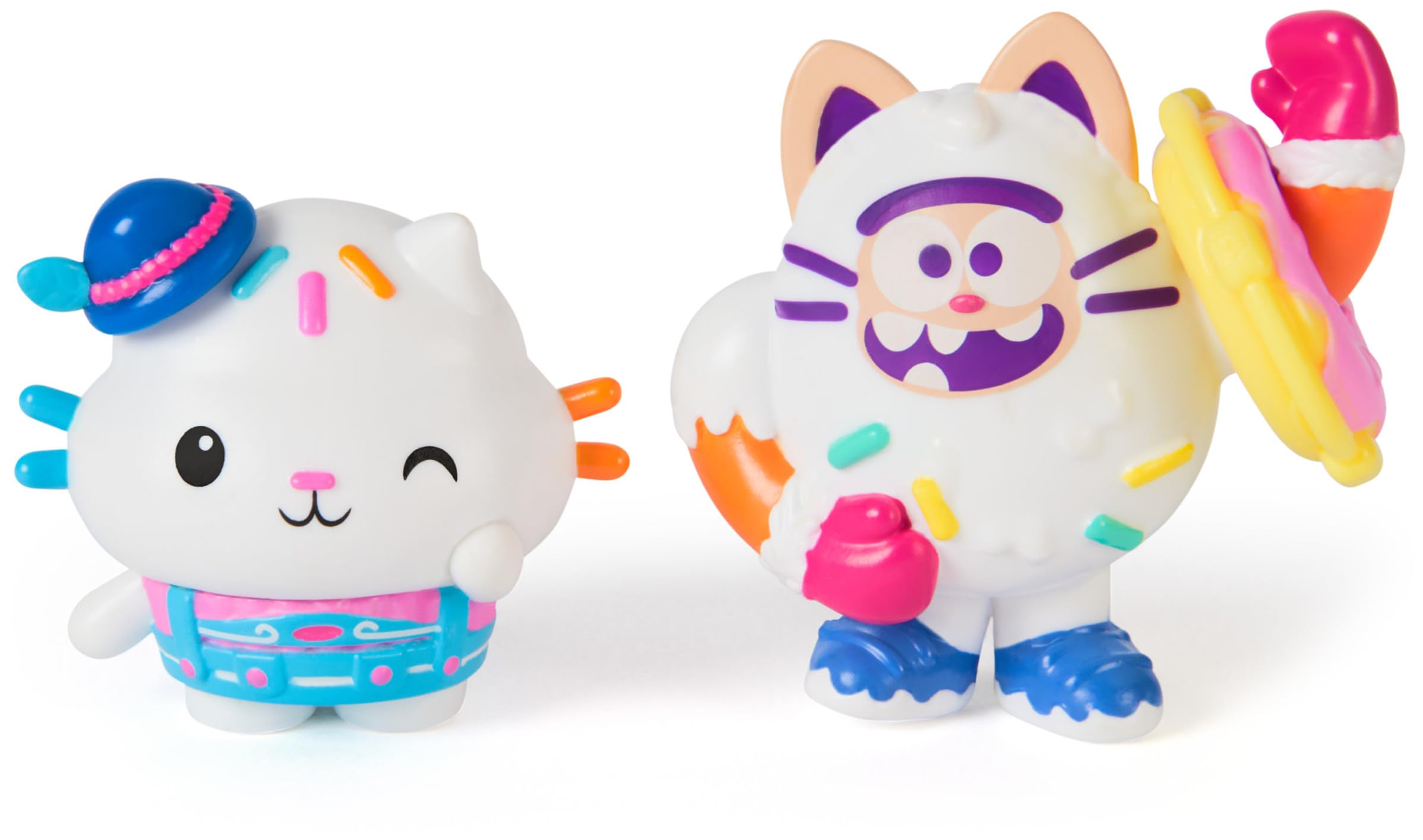 Gabby's Dollhouse: The Movie, Cakey Cat and Cookie Bobby, Toy Figures with 2 Accessories, Kids Toys for Girls and Boys Ages 3 and Up