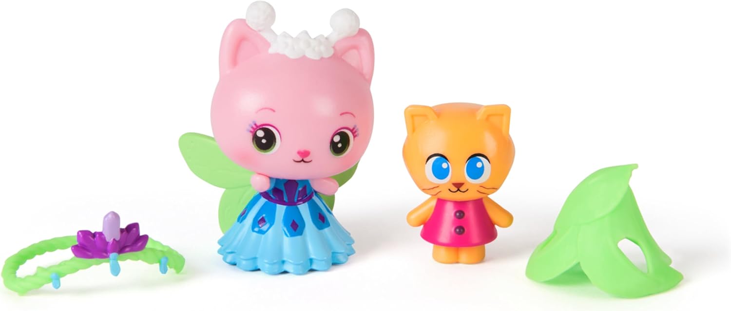 Gabby's Dollhouse: The Movie, Queen Kitty Fairy and Kitty Gnome, Toy Figures with 2 Accessories, Kids Toys for Girls and Boys Ages 3 and Up