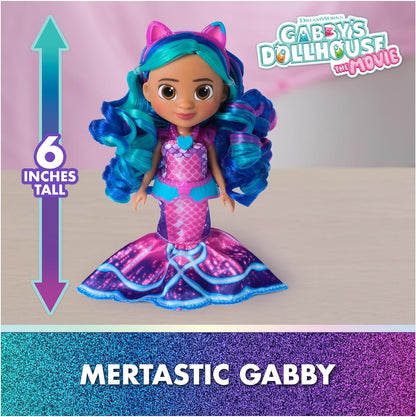Gabby's Dollhouse: The Movie, Mer-tastic Gabby Doll, with Mermaid Themed Doll Clothes and Doll Accessories, Kids Toys for Girls and Boys Ages 3 and Up