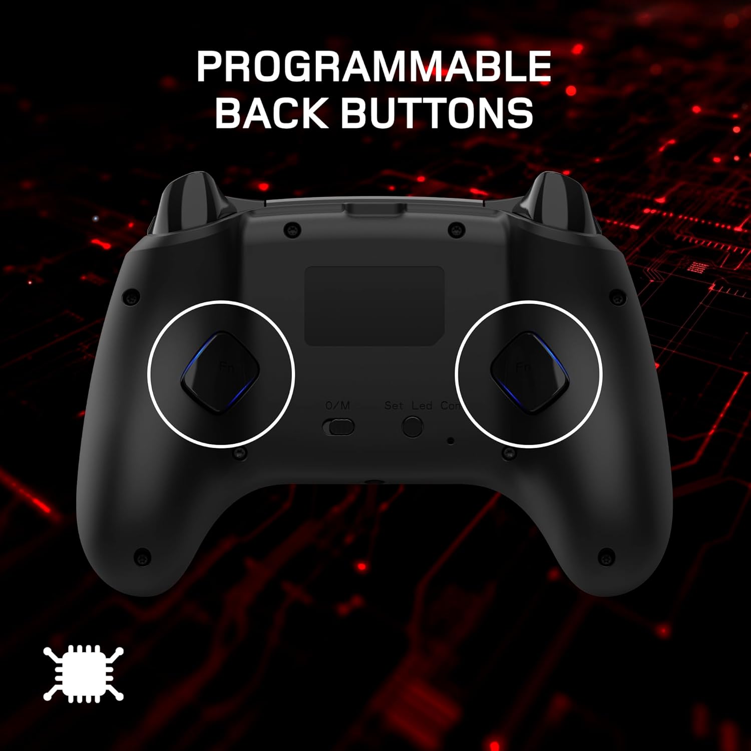 Gioteck WX5+ Dark Camo - Wireless Controller for Nintendo Switch 2 - Chat Menu Button - Hall Effect Thumbs and Triggers - Customisable RGB - Programmable Back Buttons