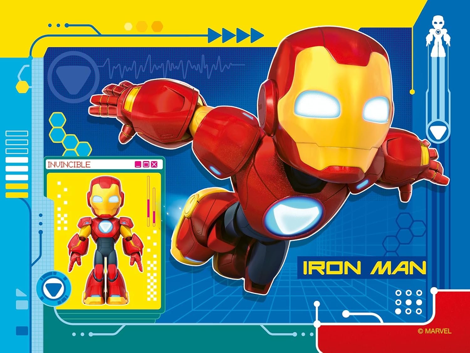 Ravensburger Iron Man & His Awesome Friends 4 in a Box (12, 16, 20, 24 piece) Jigsaw Puzzles for Adults and Kids Age 3 Years Up