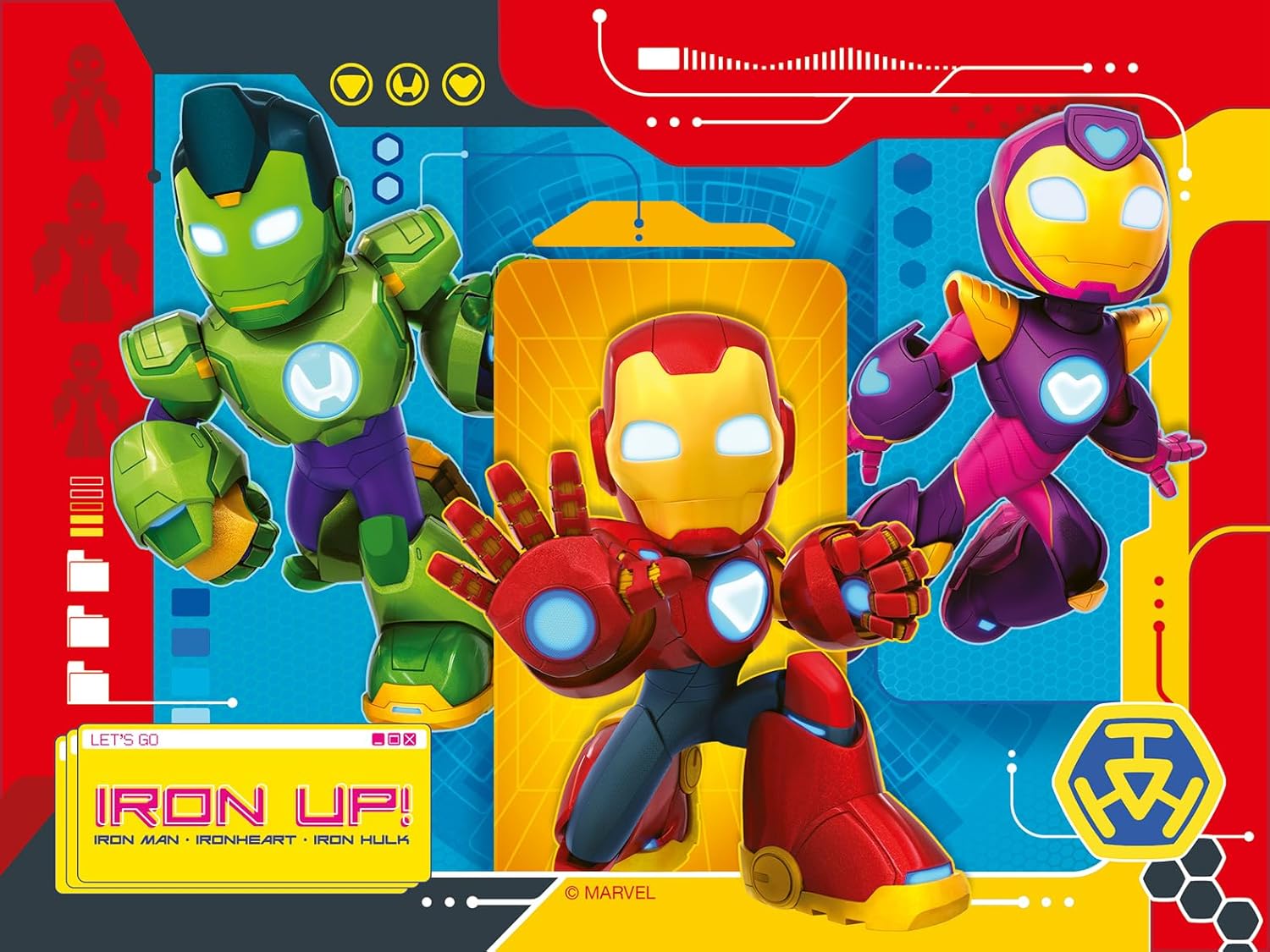 Ravensburger Iron Man & His Awesome Friends 4 in a Box (12, 16, 20, 24 piece) Jigsaw Puzzles for Adults and Kids Age 3 Years Up