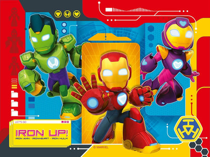 Ravensburger Iron Man & His Awesome Friends 4 in a Box (12, 16, 20, 24 piece) Jigsaw Puzzles for Adults and Kids Age 3 Years Up