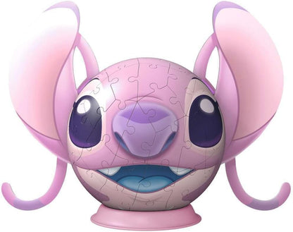 Ravensburger Disney Stitch Angel with Ears 72 piece 3D Jigsaw Puzzle for Adults and Kids Age 6 Years Up - No Glue Required