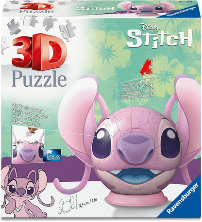 Ravensburger Disney Stitch Angel with Ears 72 piece 3D Jigsaw Puzzle for Adults and Kids Age 6 Years Up - No Glue Required