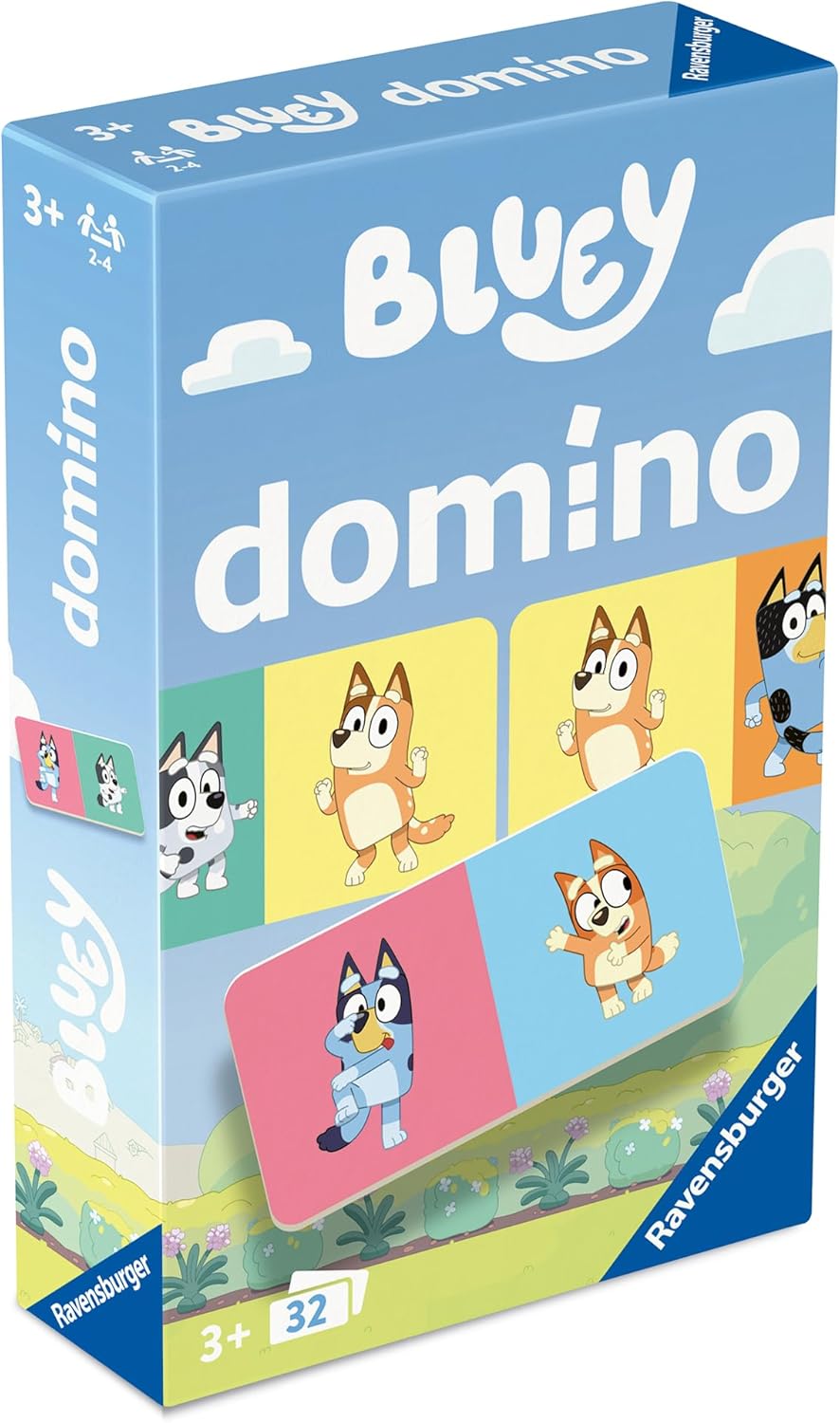 Ravensburger Bluey Dominoes Game For Kids Age 3 Years Up - 2 to 4 Players