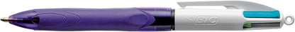 BIC 4 Colours Grip Fashion Vi - Bolígrafo, cuatro colores con grip, colores pastel, 1.0 mm (caja de 12 unidades