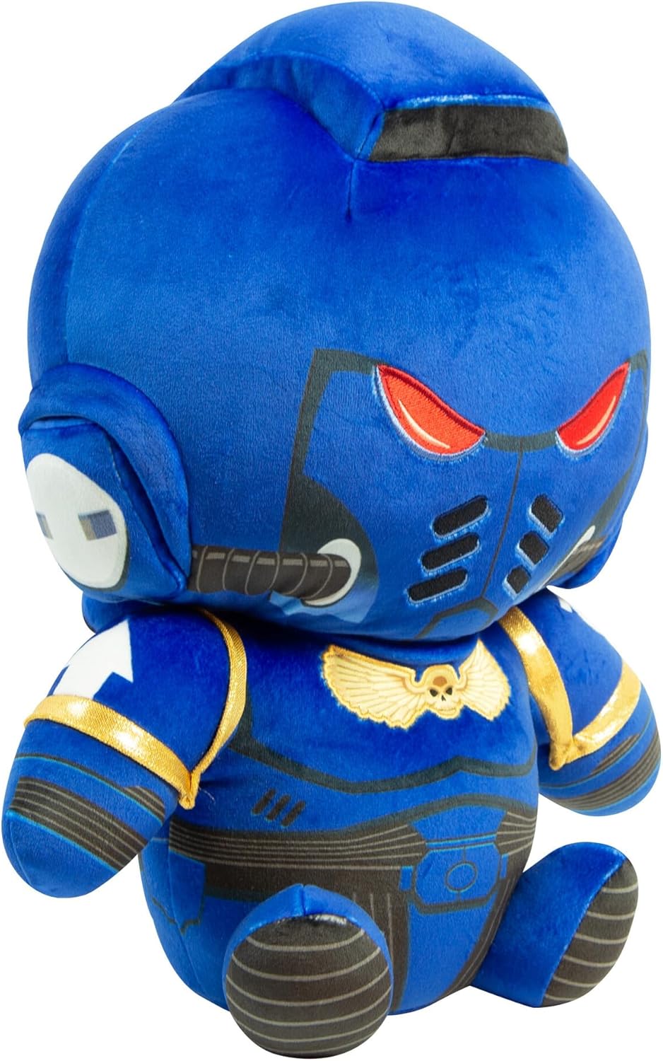 TOMY Warhammer Space Marine Mega Plush, Large Soft Collectible Figure, MkX Tacticus Armour Design, Officially Licensed, Ultramarine Style, Gift for Fans, Ages 12+, Warhammer 40,000 Toy