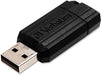 Verbatim 32GB PinStripe USB 2.0 Flash Drive, Black, 49064