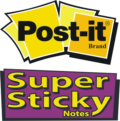 Post-it® Super Sticky Notes Lined Ultra Colours 3 Pads per pack 102x152mm