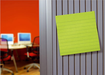 Post-it® Super Sticky Notes Lined Ultra Colours 3 Pads per pack 102x152mm