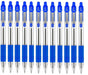 ZEBRA Pen Z Grip Blue Pens Ballpoint, Smooth & Comfortable ZEBRA Pens With Pocket Clip, Retractable Ballpoints With Blue Ink, Reliable Biro Multipack For Everyday Use - Medium Point, 12pk