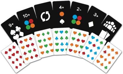 The Happy Puzzle Company Suited Card Game - Features: Clubs, Hearts, Diamonds & Spades - Get Strategic Planning & Visual Perception Skills - Card Games for Kids - Ages 8+