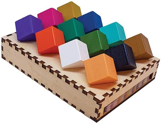 CHROMA CUBE, This stunning wooden set of puzzles includes 25 multi-level challenges