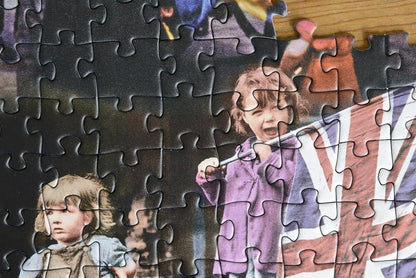 VE Day 80th Anniversary Jigsaw Puzzle – 1000 Piece WWII Commemorative Puzzle by Imperial War Museum – Historical Montage of Troops, Headlines & Celebrations