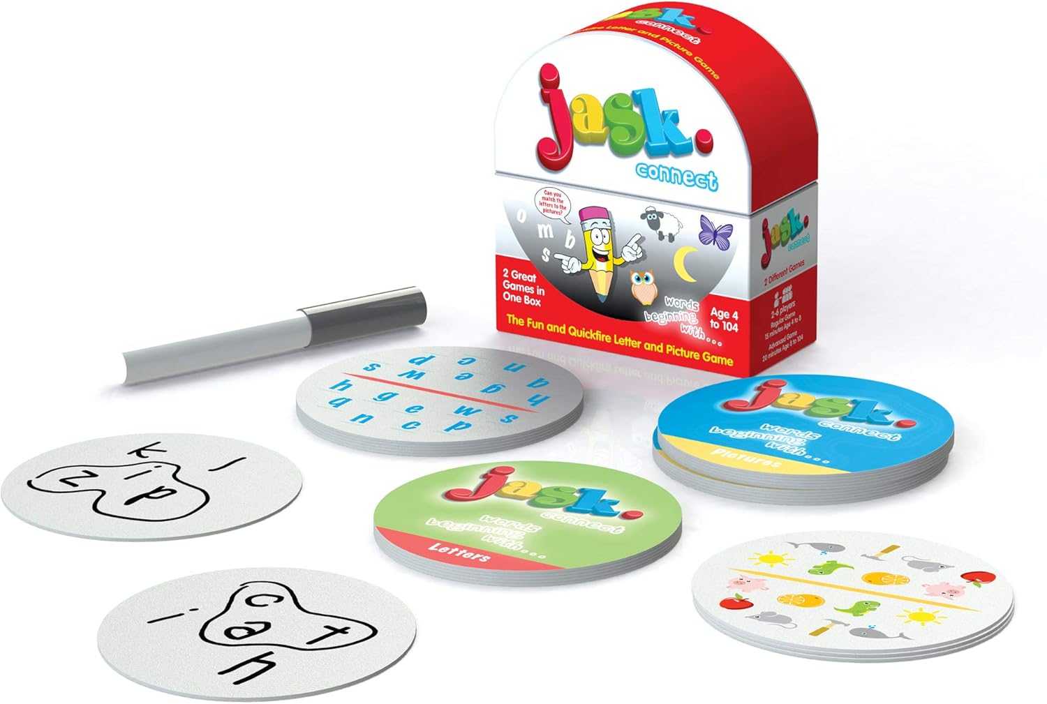 Jask Connect Fast-Paced Interactive Fun Game mainly for Kids ! Adults can Play too ! Great for the Elderly ! Everyone plays all at the same time!