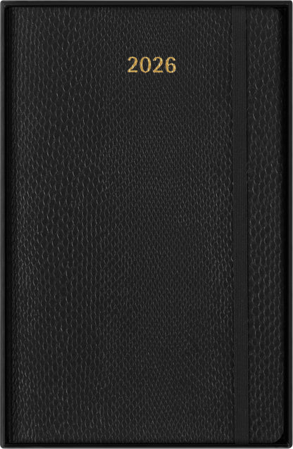 Moleskine Weekly Planner 2026 Precious and Ethical, 12-Month Weekly Agenda With Space For Notes, Vegan Soft Cover, With Gift Box, Black Color, Size 13x21 cm