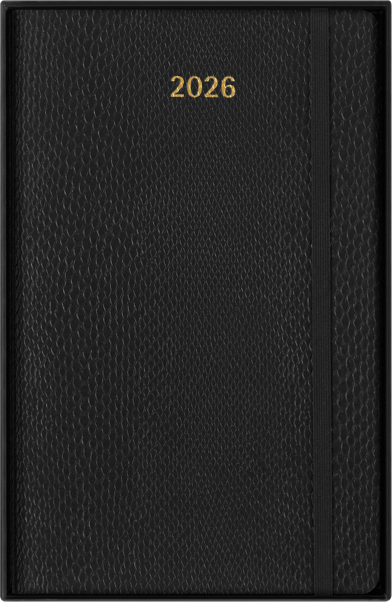 Moleskine Weekly Planner 2026 Precious and Ethical, 12-Month Weekly Agenda With Space For Notes, Vegan Soft Cover, With Gift Box, Black Color, Size 13x21 cm