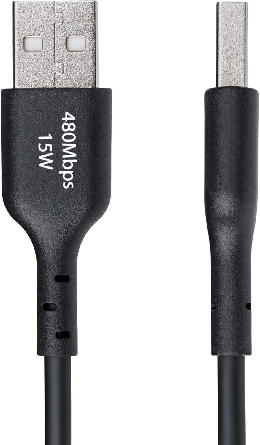 StarTech.com 1ft (30cm) USB-A to USB-C Charging Cable, Charge & Sync, 3A, USB 2.0, TPE Jacket, Black USB Charging Cord