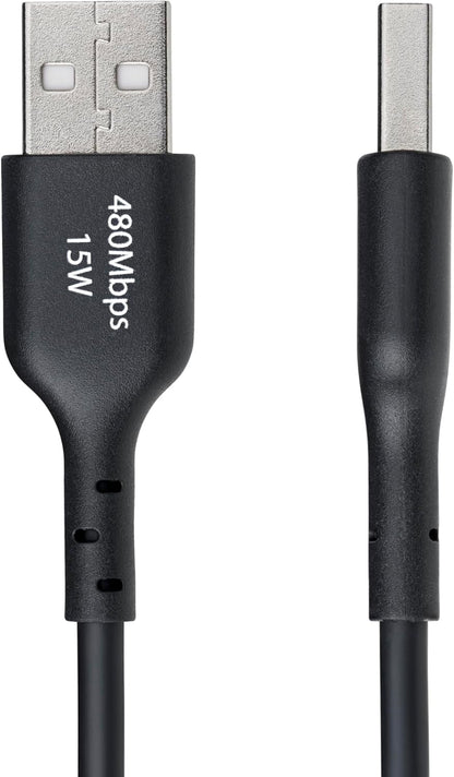 StarTech.com 1ft (30cm) USB-A to USB-C Charging Cable, Charge & Sync, 3A, USB 2.0, TPE Jacket, Black USB Charging Cord