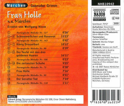 Frau Holle: Der Gevatter Tod /König Drosselbart /Die zertanzten Schuhe /Schneeweißchen und Rosenrot /Der Teufel mit den drei goldenen Haaren: Lesung (Märchen)