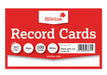 Silvine 8x5" White Record Cards - Plain, 100 cards per pack. Ref 785 (203 x 127mm