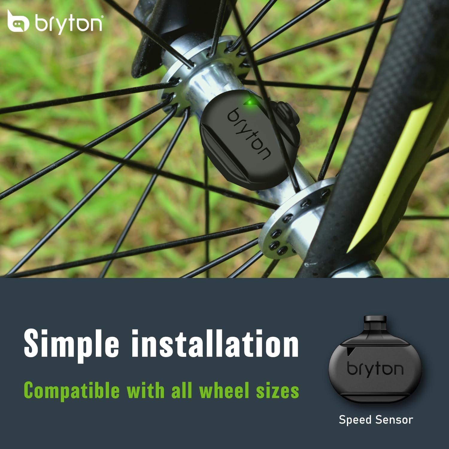 Bryton Fahrrad-Sensoren-Set, Smart Geschwindigkeitssensor und Smart Trittfrequenzsensor, kompatibel mit Smartphone-App und Fahrradcomputer über Bluetooth und ANT+