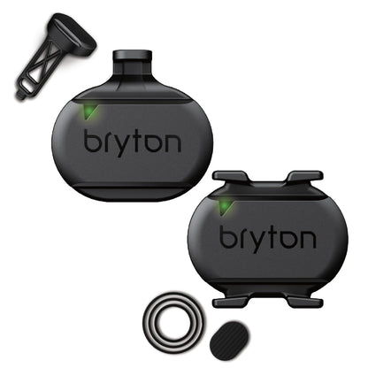 Bryton Fahrrad-Sensoren-Set, Smart Geschwindigkeitssensor und Smart Trittfrequenzsensor, kompatibel mit Smartphone-App und Fahrradcomputer über Bluetooth und ANT+