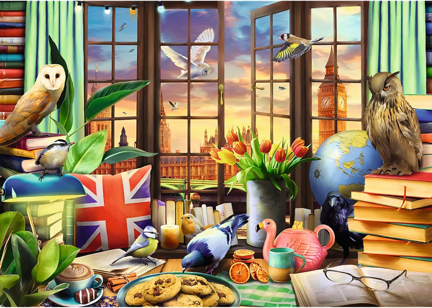 Trefl Premium Plus Quality Tea Time Puzzle - British Tradition - 1000 Pieces, Series of Painted Nostalgic Images, Perfectly Matching Tiles, for Adults and Children from 12 Years