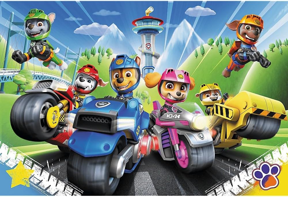 Trefl Paw Patrol on Motorbikes – 100 Piece Jigsaw Puzzles for Kids – Paw Patrol Puzzle for Children – For Ages 5+
