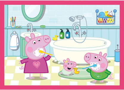 Trefl - Peppa Pig, Peppa Loves Adventures - Puzzle 4in1, 4 Jigsaw Puzzles, 12 to 24 Pieces - Various Difficulty, Colorful Puzzle with Heroes Fairy Tale Fun for Children from 3 years old