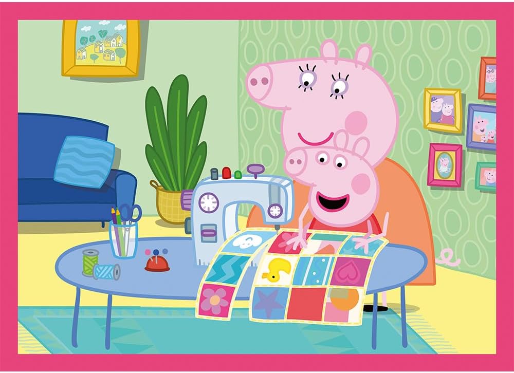 Trefl - Peppa Pig, Peppa Loves Adventures - Puzzle 4in1, 4 Jigsaw Puzzles, 12 to 24 Pieces - Various Difficulty, Colorful Puzzle with Heroes Fairy Tale Fun for Children from 3 years old