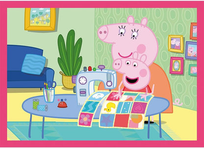 Trefl - Peppa Pig, Peppa Loves Adventures - Puzzle 4in1, 4 Jigsaw Puzzles, 12 to 24 Pieces - Various Difficulty, Colorful Puzzle with Heroes Fairy Tale Fun for Children from 3 years old