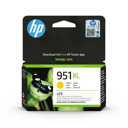 HP 951XL Giallo, CN048AE, Cartuccia Originale da 1500 Pagine, Alta Capacità, Compatibili con Stampanti OfficeJet serie 8100, 8600, 251dw e 276dw