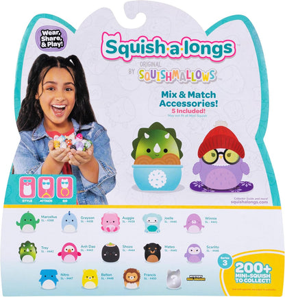 Squish-a-longs Mini-Squish 14-Pack (Wave 3, Style 2) - Sushi, Dodo Bird, Cuttlefish, mystery Mini-Squish and more