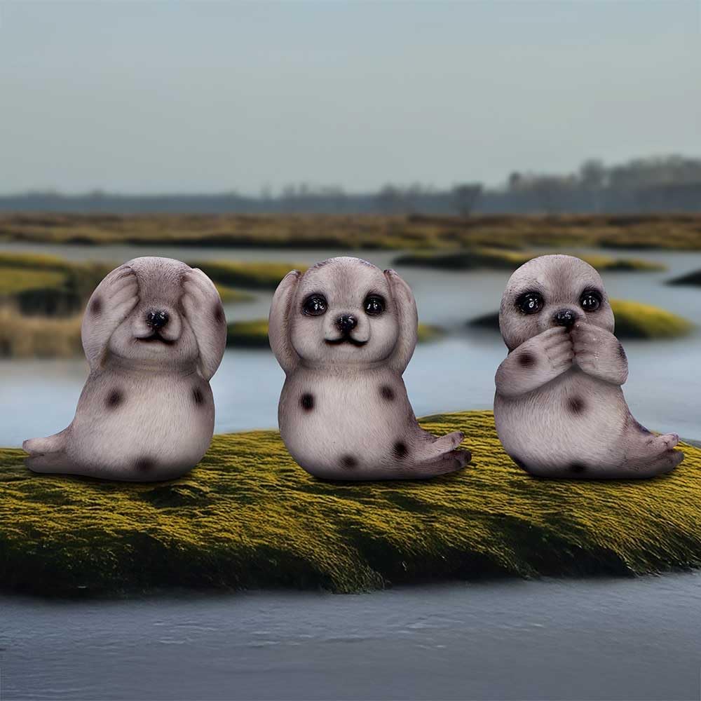 Nemesis Now Three Wise See No Evil Hear No Evil Speak No Evil Figurines, Adorable Hand-Painted Resin Collectibles and Gift