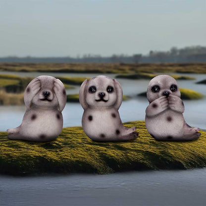 Nemesis Now Three Wise See No Evil Hear No Evil Speak No Evil Figurines, Adorable Hand-Painted Resin Collectibles and Gift