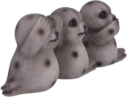 Nemesis Now Three Wise See No Evil Hear No Evil Speak No Evil Figurines, Adorable Hand-Painted Resin Collectibles and Gift